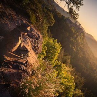 Werbefotografie für Nordisk: Felslandschaft im Sonnenuntergang